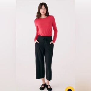 Lole Black Wide-Leg Drawstring Track Pants